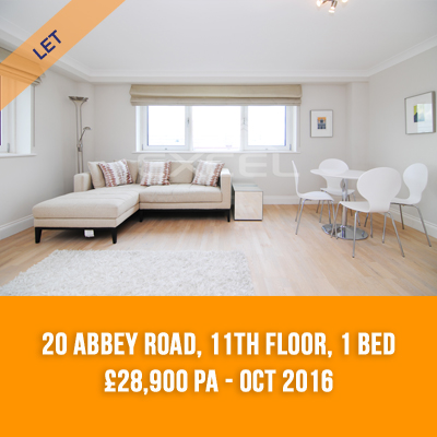 (12) 20 ABBEY ROAD, 11TH FLOOR, 1-BED £28,900 PA - OCT 16
