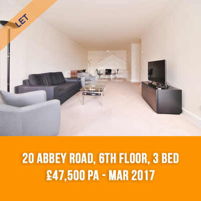 (17) 20 ABBEY ROAD, 6TH FLOOR, 3-BED £47,500 PA - MAR 17