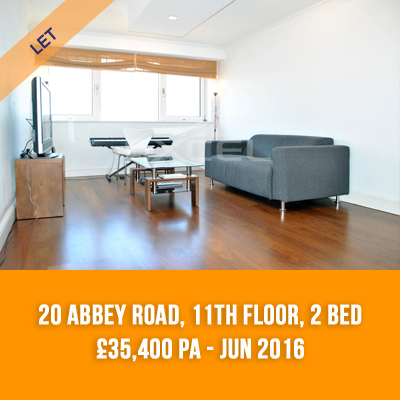 (4) 20 ABBEY ROAD, 11TH FLOOR, 2-BED £35,400 PA - JUN 16